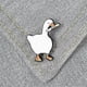 thumbnail image 4 of Goose Enamel Brooch, Goose Enamel Lapel Pin Cartoon Animal Enamel Pins for Men Women, Novelty Pins for Bags Jackets Hats, 4 of 5