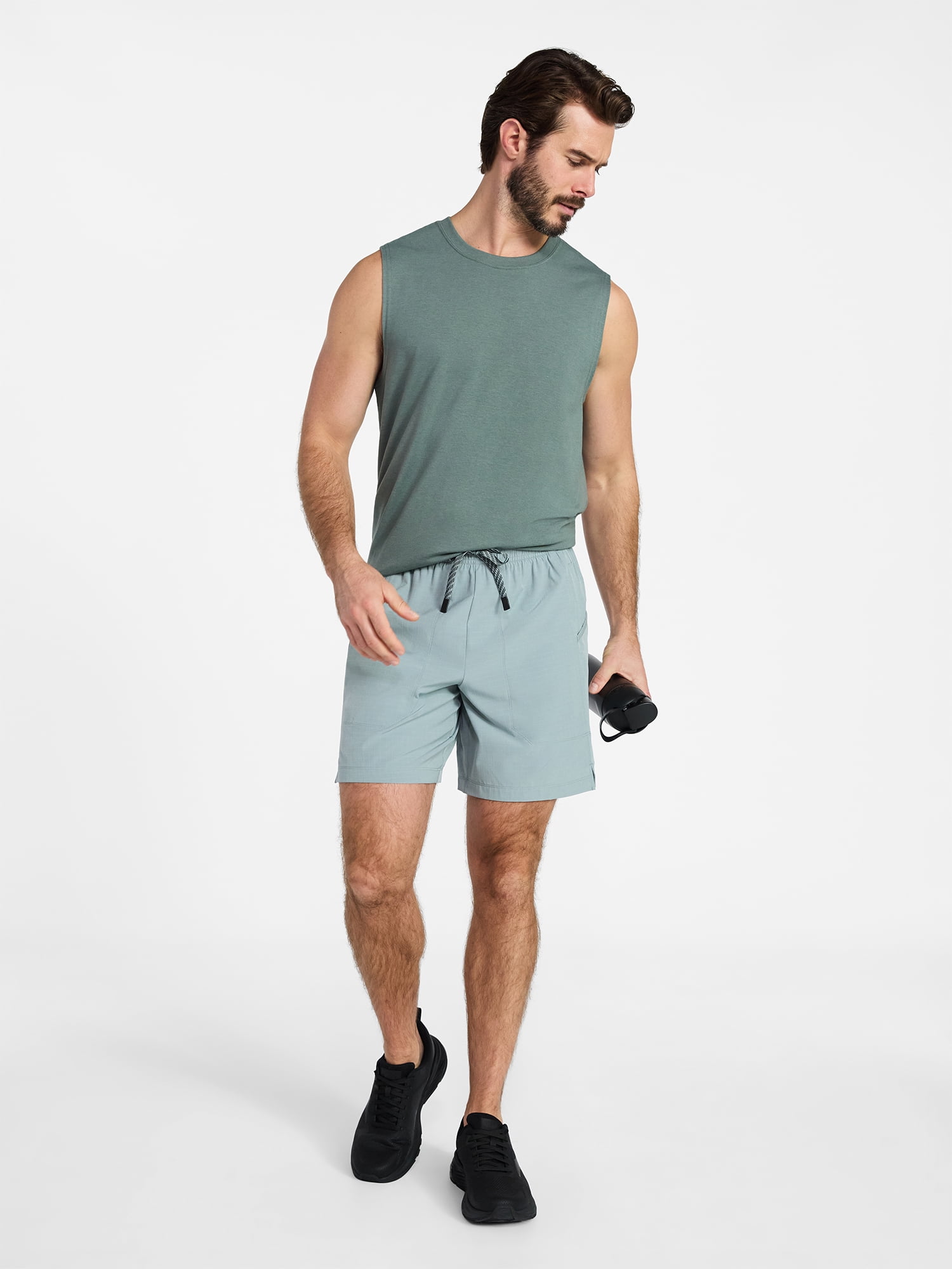 Athletic Works Men's and Big Men's Ripstop Shorts, 7" Inseam, Sizes XS-3XL