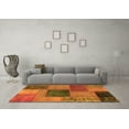 thumbnail image 3 of Ahgly Company Indoor Round Patchwork Orange Transitional Area Rugs, 7' Round, 3 of 4