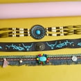 thumbnail image 7 of 3PCS Cowboy Hat Band Ethnic Western Hat Belts Adjustable Rural Cowgirl Turquoise Braided Straw Felt Hatbands Replacements for Men Cowboy Straw Hat Headbands Accessories, 7 of 7