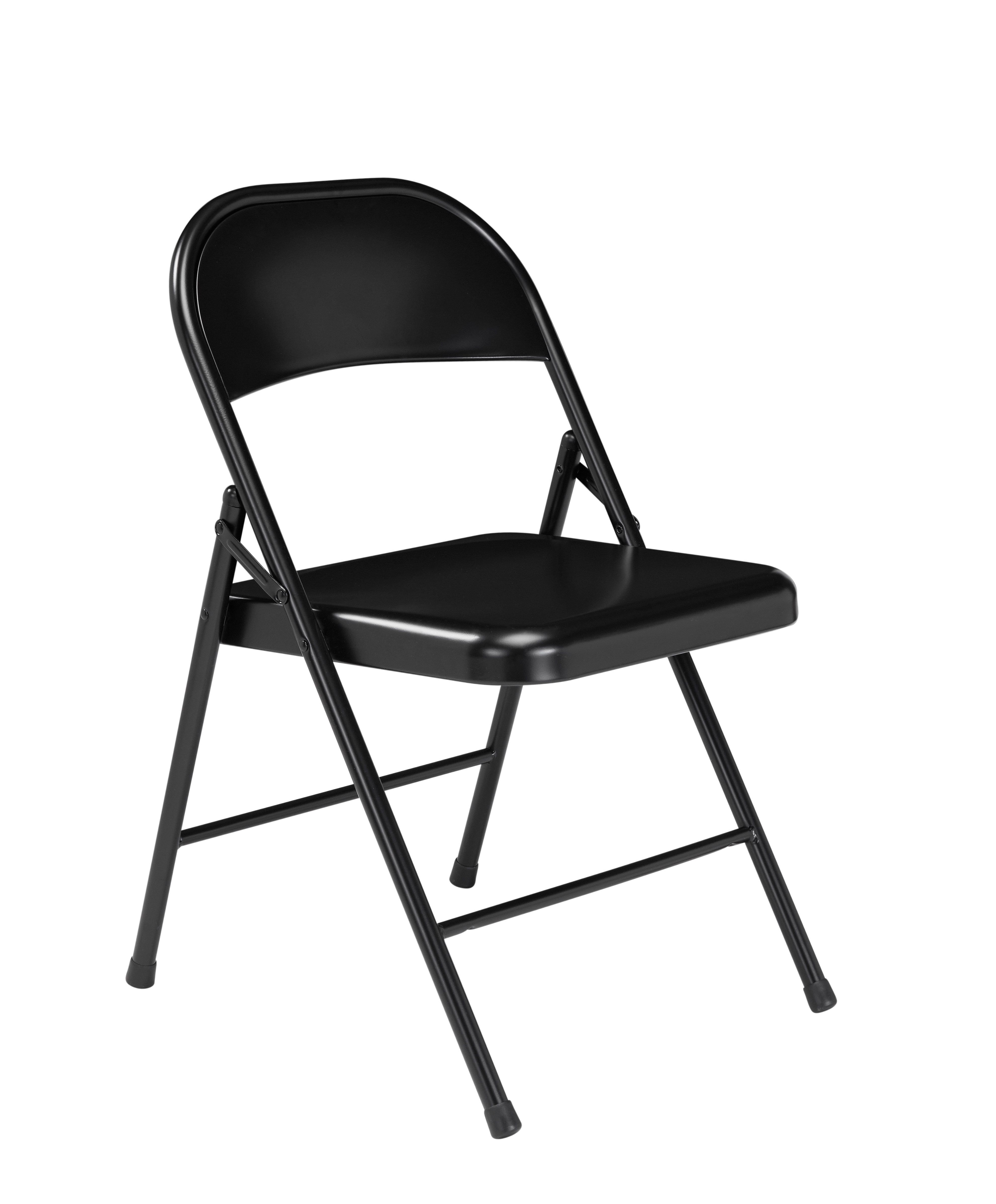 commercialine allsteel folding chairs black 4 pack