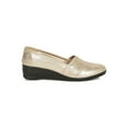 thumbnail image 2 of New Women Refresh Dido Leatherette Slip On Low Wedge Heel Loafer Flat, 2 of 6