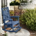 thumbnail image 2 of AreShark Outdoor Rocking Chair Set of 2, All Weather Resistant Patio Rocking Chair, HDPE Porch Rocker for Deck, Balcony, 380lbs, Navy Blue, 2 of 8