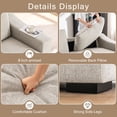 thumbnail image 6 of JULY'S SONG 47" W Accent Chair and A Half, Modern Oversized Reading Chair for Bedroom Room, Linen Fabric Living Room Chairs in Extra Wide Seat, Comfy Chair with Washable Covers,Oatmeal, 6 of 12