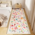 thumbnail image 4 of Wondo Anti-Skid Floral Runner Rug 2'x6' with Rubber Backing - Machine Washable Carpet Runner for Hallways, Kitchen, Bedroom, Bathroom & Laundry Room (Beige), 4 of 8