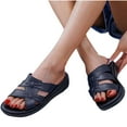 thumbnail image 4 of Xfvqtps Wedge Sandals for Women Slide Cross Straps Open Toe Soft Sole Non Slip PVC Sandals Black, 4 of 6