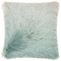 Nourison Mina Victory Illusion Fuzzy Shag Ombre Throw Pillow by  Celadon