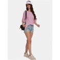 thumbnail image 4 of Women's Oversized T-Shirt - Crewneck Short Sleeve Loose Fit Tee - Solid Color Casual Top, 4 of 4