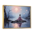 thumbnail image 2 of Designart "Buddhist Serenity Grey Buddhism" Spiritual Floater Framed Wall Decor, 2 of 7
