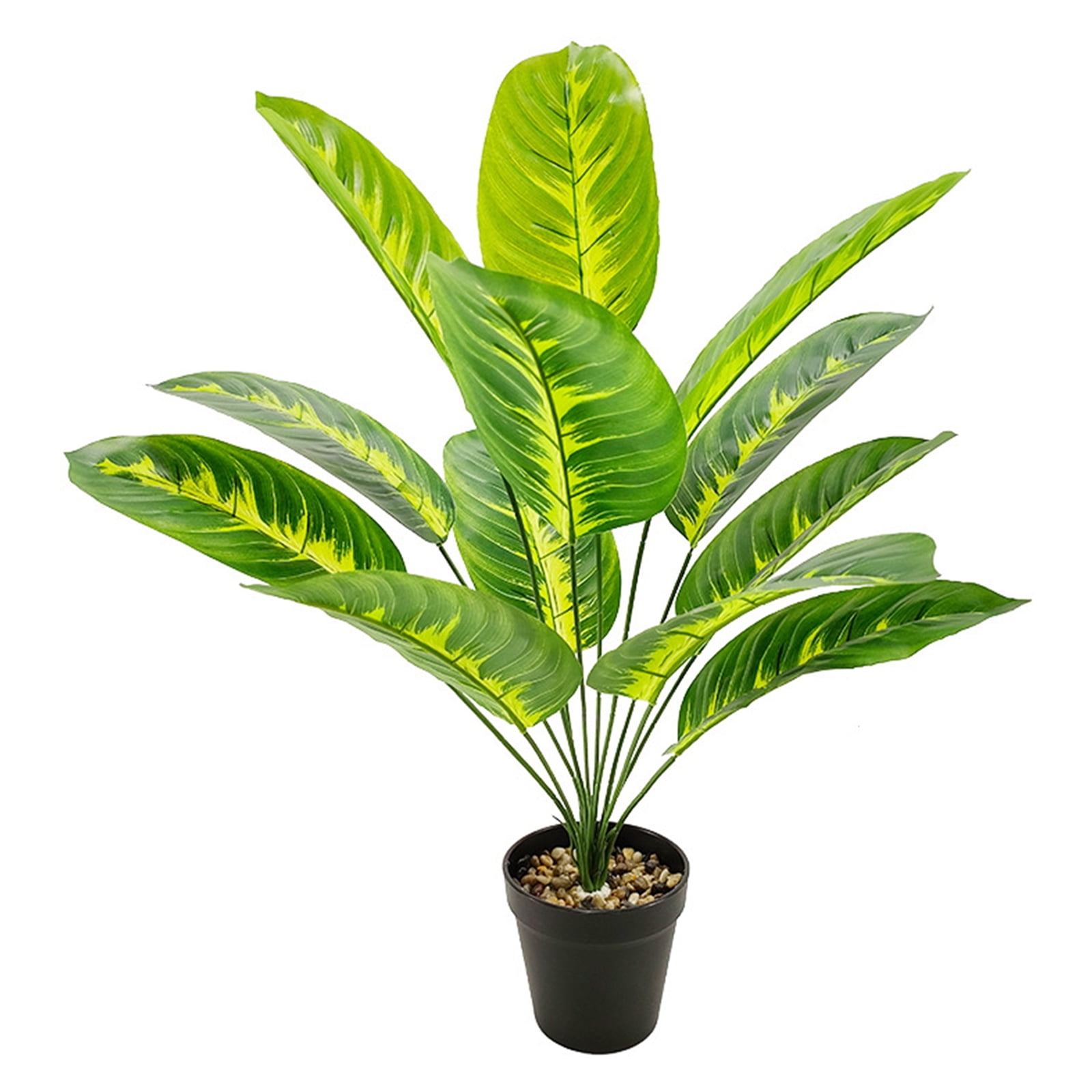 Artificial Tropical Plants 25", Fake Real Touch Plants For Home And