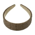thumbnail image 5 of 1 Pc Fashion Flat Raffia Straw Headband for Women for Girls 5.91"x1.57" Deep Brown, 5 of 6