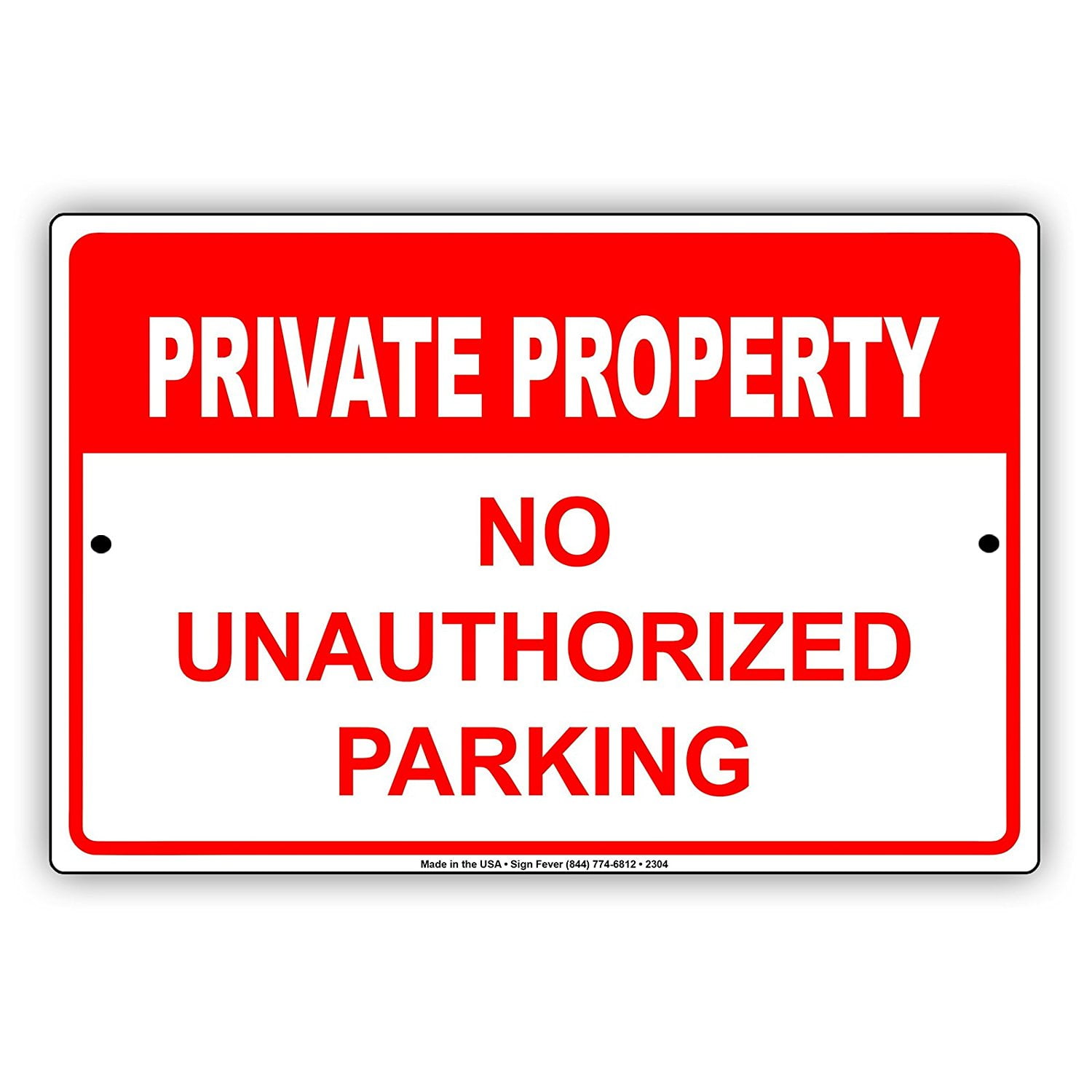 Private Property No Unauthorized Parking Restriction Alert