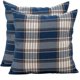 thumbnail image 1 of Funda de almohada de lino de tartán a cuadros, fundas de cojín para el hogar, sofá, coche, decorativo, 45 x 45 cm, juego de 2 (lat, 1 of 1