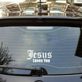 thumbnail image 5 of SPRING PARK Jesus Love You Letters Reflective Car Vehicle Body Window Decals Sticker Decor, 5 of 6