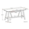 thumbnail image 6 of Atlin Designs 29.5" Modern Solid Wood Writing Office Desk in Wire Driftwood, 6 of 6