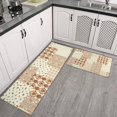 thumbnail image 2 of Pioneer Flower Floral Print Pattern Kitchen Rugs Sets Of 2,Anti Fatigue Kitchen Mat Rugs Non Slip Washable,Decorative Kitchen Floor Mats for Kitchen,Sink,Laundry,17"x30"+17"x47", 2 of 7
