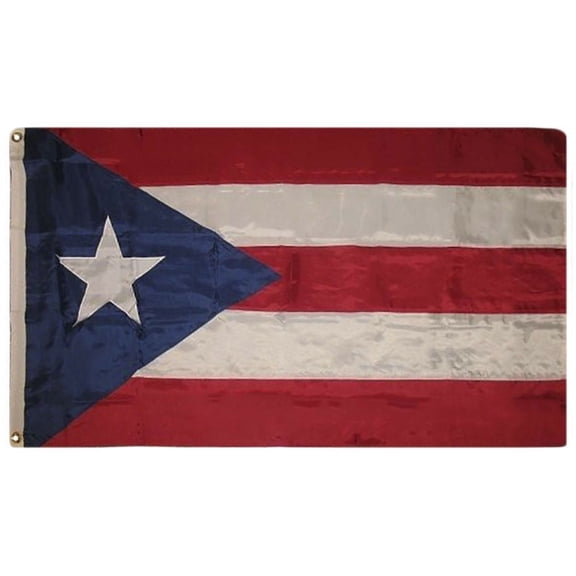 8x12 ft Embroidered Sewn Puerto Rico Dark Blue 600D Nylon Flag 8'x12' grommets