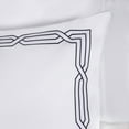 thumbnail image 6 of Luxury 1200 Thread Count Egyptian Cotton Geometric Scroll Embroidered 3 Piece Duvet Cover Set by Blue Nile Mills, 6 of 8