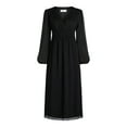 thumbnail image 4 of Sofia Jeans Women's Empire Dress with Long Sleeves, Mid Calf Length, Sizes XS-XXXL, 4 of 4