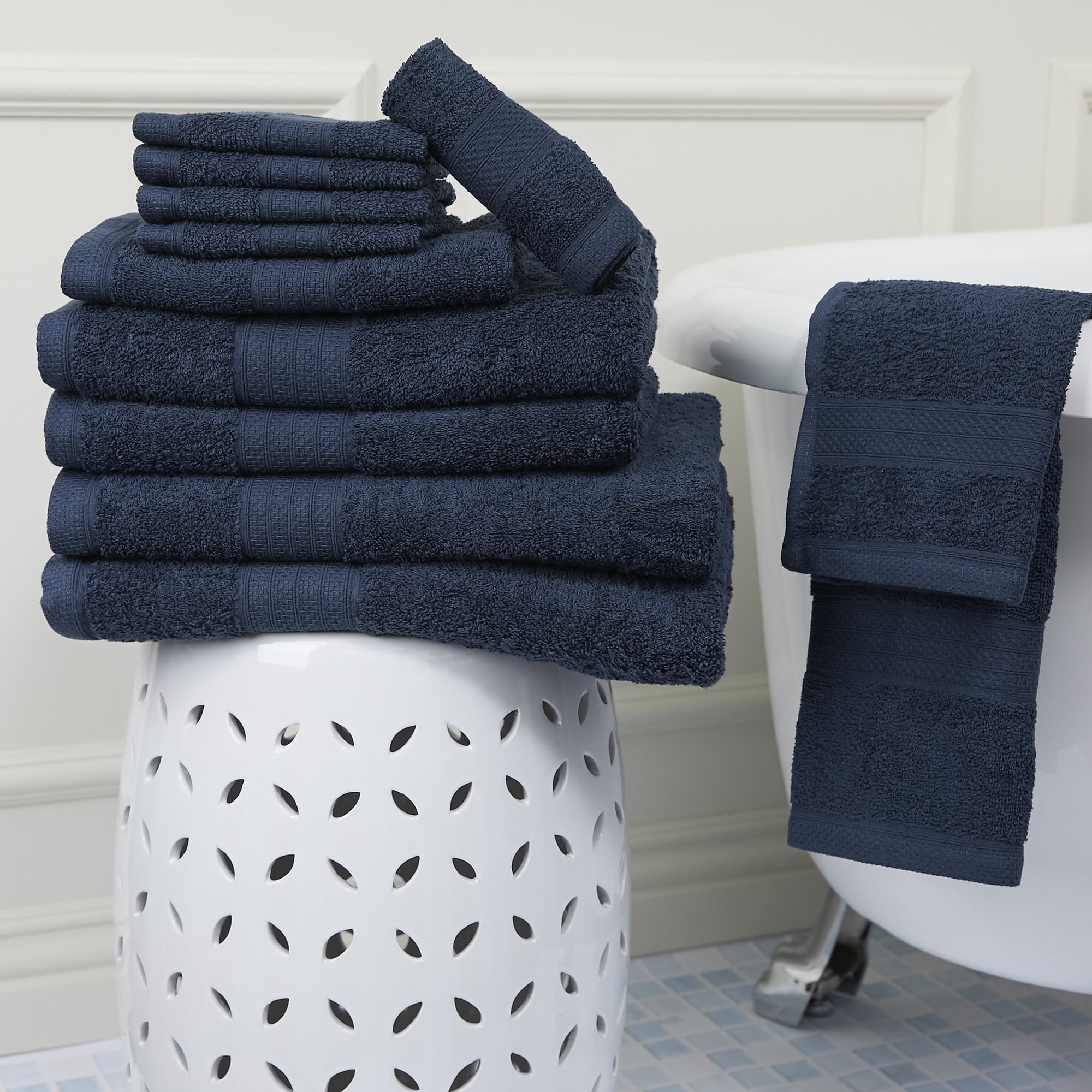 Baltic Linen Company Luxury 12 Piece Cotton Towel Set Walmart Com Walmart Com