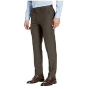 Kenneth Cole Reaction Stretch Textured Weave Slim Fit Dress Pants Chocolate