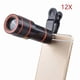 thumbnail image 3 of Telescopio monocular con lente telefoto, zoom óptico universal de 8x y 12x para cámara de teléfono con clip para teléfono inteligente., 3 of 4