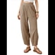 thumbnail image 3 of Pantalones Anchos y Holgados para Mujer, Estilo Palazzo Harén, Informales, con Cintura Elástica y Bolsillos. Caqui L, 3 of 10