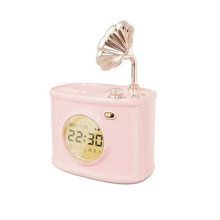 Bluetooth Speaker Retro Clock Alarm Clock Calendar with Display Desktop Home Decor Creatives Gift Small Speaker B