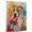 American Staffordshire Terrier, variant on Wirehaired Pointing Griffon Dog Stretched Canvas Size 8x12 – Boxing Theme Dog Art for Wall, Wirehaired Pointing Griffon Dog Playing Boxing Wall Art, Dog Lover Canvas Decor