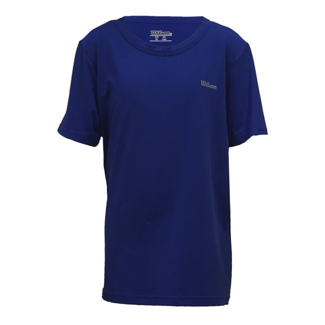 Playera Wilson para Niño Juvenil, Deportiva de Manga Corta Azul Talla 12