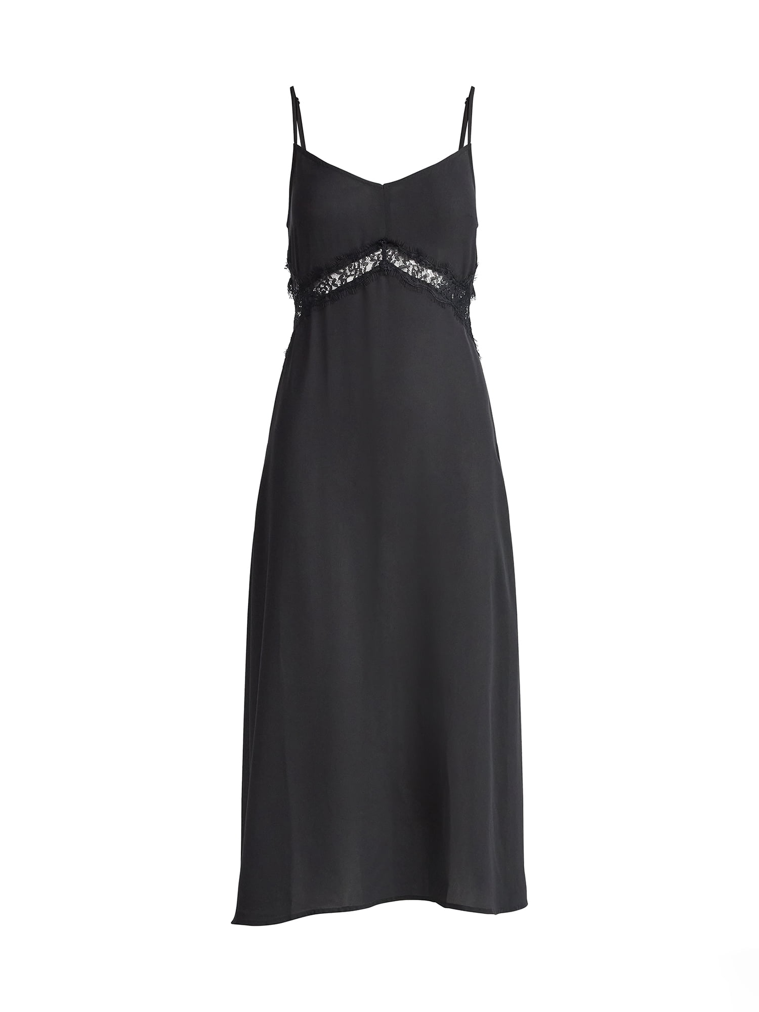 Scoop Women’s Cutaway Midi Dress with Lace Insets, Sizes XS-XXL