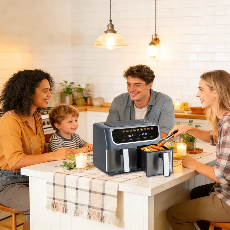 EDX 9QT Dual Basket Air Fryer with Sync Cook photo 6