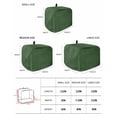 thumbnail image 2 of Dark Green Burlap Texture Toaster Cover 4 Slice, Large Kitchen Appliance Covers, Farmhouse Vintage Green Toaster Oven Cover with Loop, Bread Machine Cover Polyester Dust Cover Protection, 2 of 4