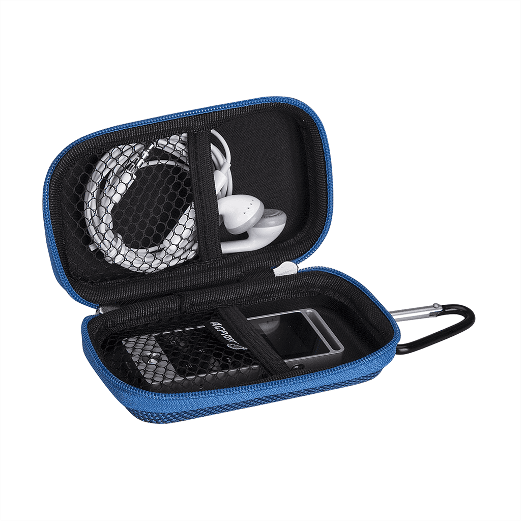 AGPTEK MP3 Player Case Clamshell Headphones Cover with Metal Carabiner