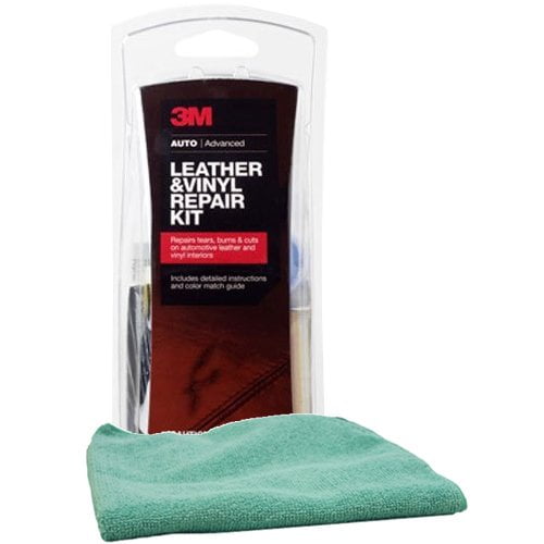 3M Auto Leather & Vinyl Repair Kit Bundle with Microfiber Cloth (2