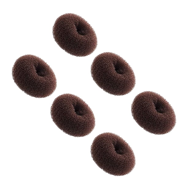 Qarigey 6x Accesorios para el cabello de textura suave - Peinado sin esfuerzo Herramientas para peinar el cabello Donut Maker Magic Accesorio para el cabello Café