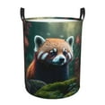 thumbnail image 1 of Balery Forest Plant Raccoon Cesta de ropa redonda con asas, impermeable, independiente, para ropa, juguetes, dormitorio y familia-Medium, 1 of 6