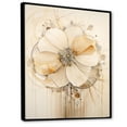 thumbnail image 2 of Designart "Opulent Beige Morning Glory Blossom I" Morning Glory Floater Framed Wall Decor, 2 of 5