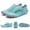 Cyan, variant on YOUYEDIAN Water Shoes for Kids Beach Barefoot Vacation Sneakers Summer Slip on Non Slip Aqua Socks Shoes Lightweight Pool Swim Shoes (Cyan)