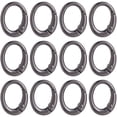 thumbnail image 1 of 32Pcs Alloy Spring Gate Clasps Oval Gunmetal 19x15x4mm, 1 of 5