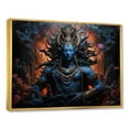 thumbnail image 2 of Designart "Cosmic Cobalt Of Hindu God Shiva" Hinduism Floater Framed Canvas Art Print, 2 of 5