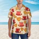 thumbnail image 2 of Balery Cups of Tea Camisas hawaianas de manga corta para hombre, camisas playeras de corte holgado, camisas de vacaciones con botones,X-Large, 2 of 7