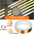 thumbnail image 4 of Uxcell Floor Tiles Rose Gold Foil Lines Metallic Mirror Tape 0.98"x82 Ft, 4 of 6