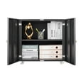thumbnail image 2 of Office Furniture Copier Cabinet, Mobile Lateral Filing Cabinet with 2 Door, Printer Stand for Legal/Letter/A4 File, Black, 2 of 9