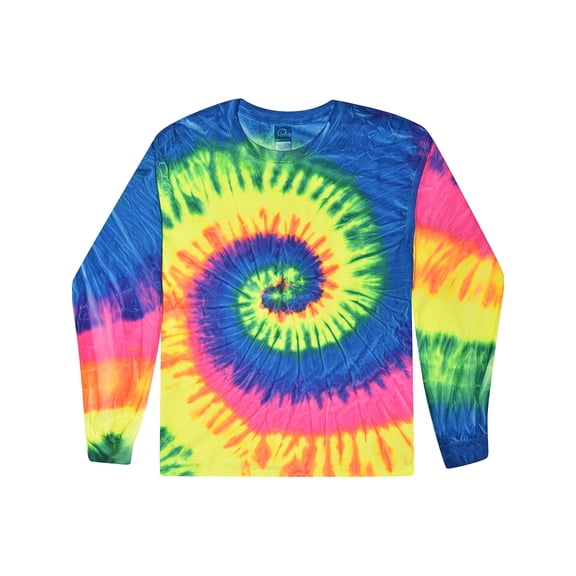 Colortone Tie-Dye Long Sleeve Shirts Juniors Sizes XS to L