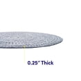 thumbnail image 5 of Two Tone Cotton 15" Round Woven Placemat Sets, 4-Pack Navy Blue, 5 of 7