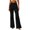 C-Black190, variant on High Waist Flared Pants Women Dress Pants Business Work Wear Comfortable Stretchy Solid Color Flat Front Palazoo For Office Trendy Trousers