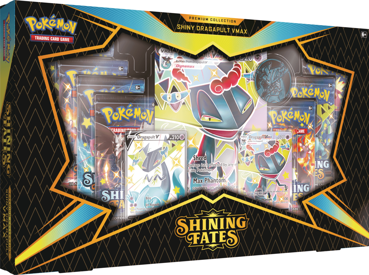 for sale online 2021 Shiny Crobat or Dragapult, 73 Cards Pokémon TCG: Shining Fates Premium Collection Set 