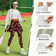 thumbnail image 6 of COEQINE Ruffle Pleated Tennis Skirted Legging for Women with Pockets Rose and Red Heart Print Elastic Yoga Skirts with Leggings High Waist Golf Pickleball Leggings, XS, 6 of 7