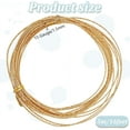 thumbnail image 2 of Brass Wire Textured Round Real 18K golden Plated 1.5mm, 2 of 8